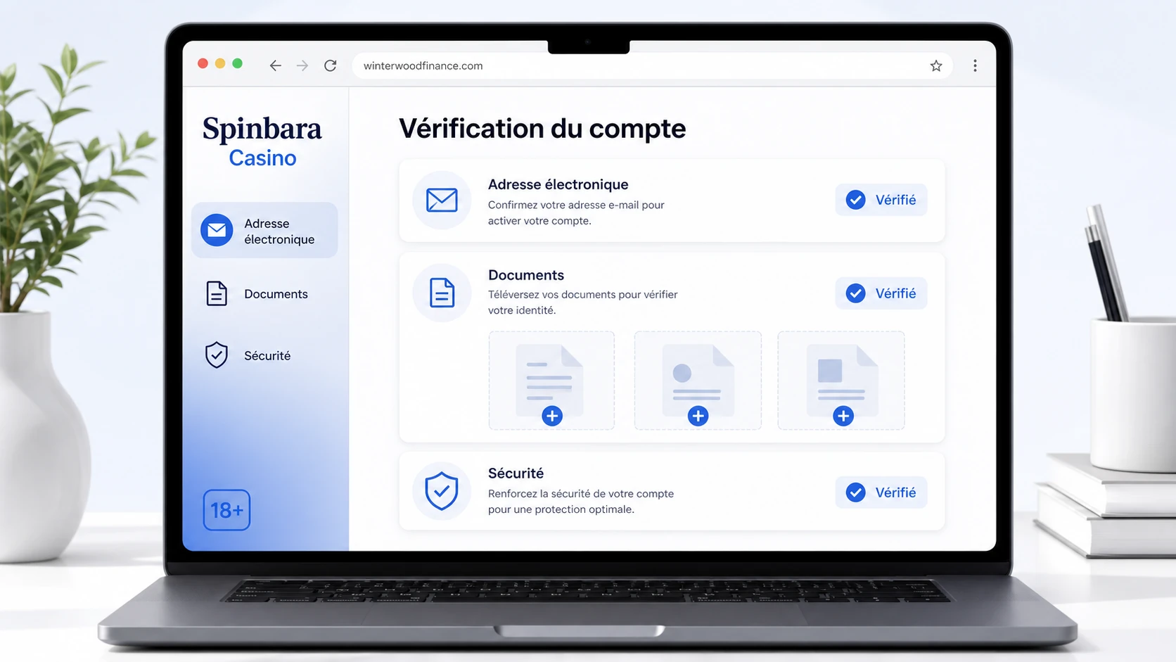 Vérification du compte utilisateur