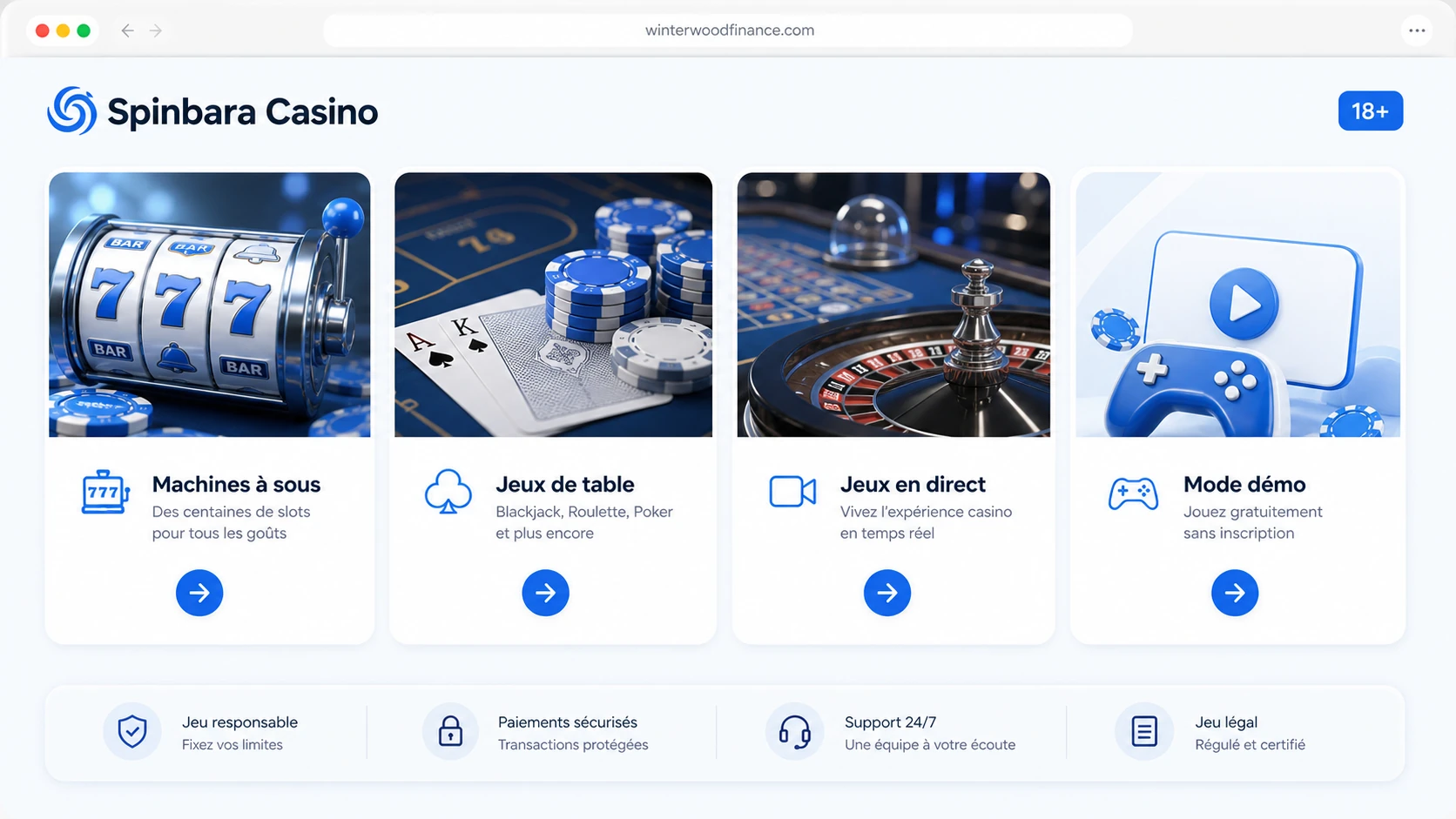 Jeux disponibles sur Spin Bara / Spinbara